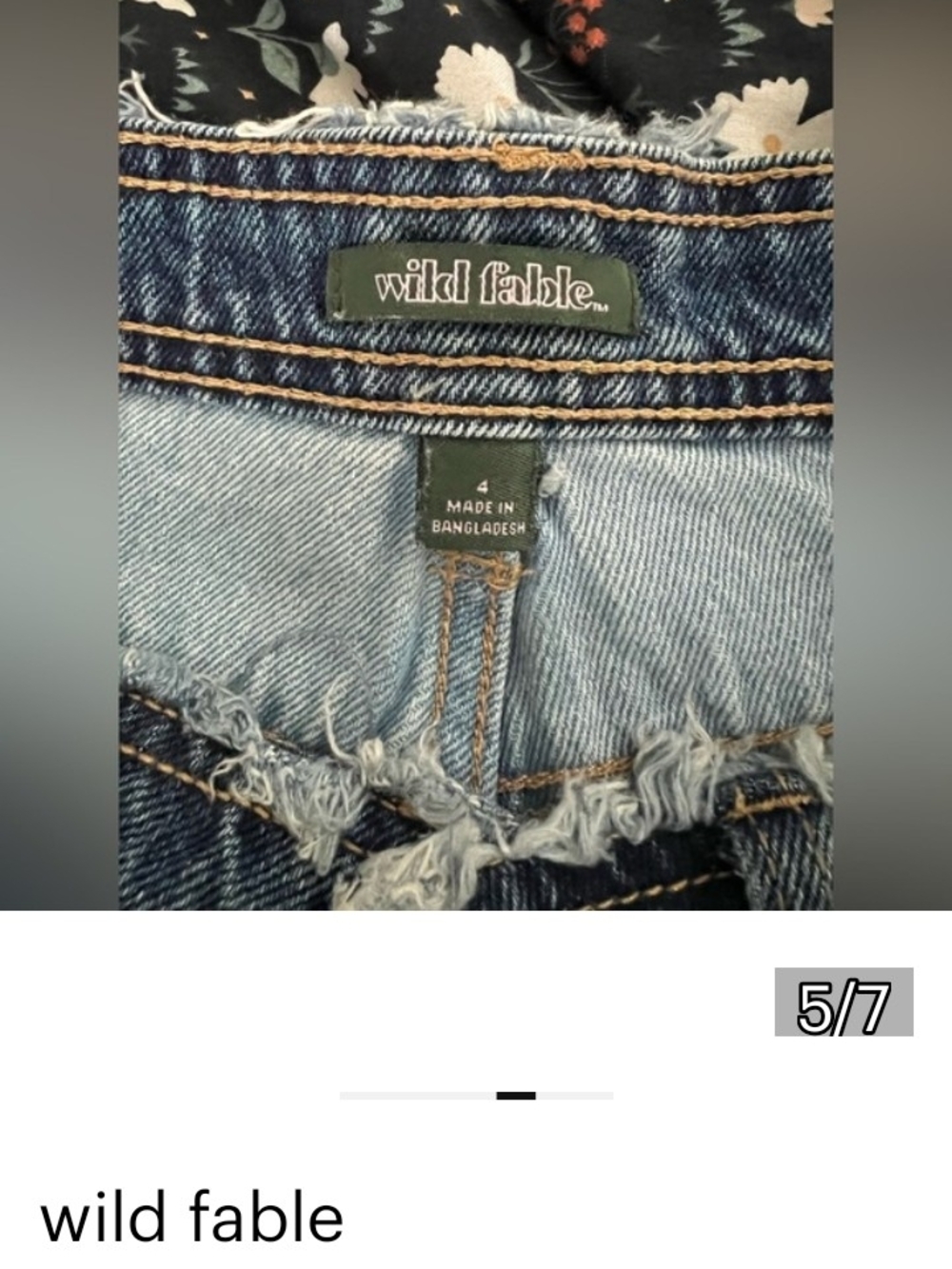 wild fable Patchwork Two-Tone Denim Shorts - Light & Dark Blue NWT🆕✨ - Picture 5 of 7